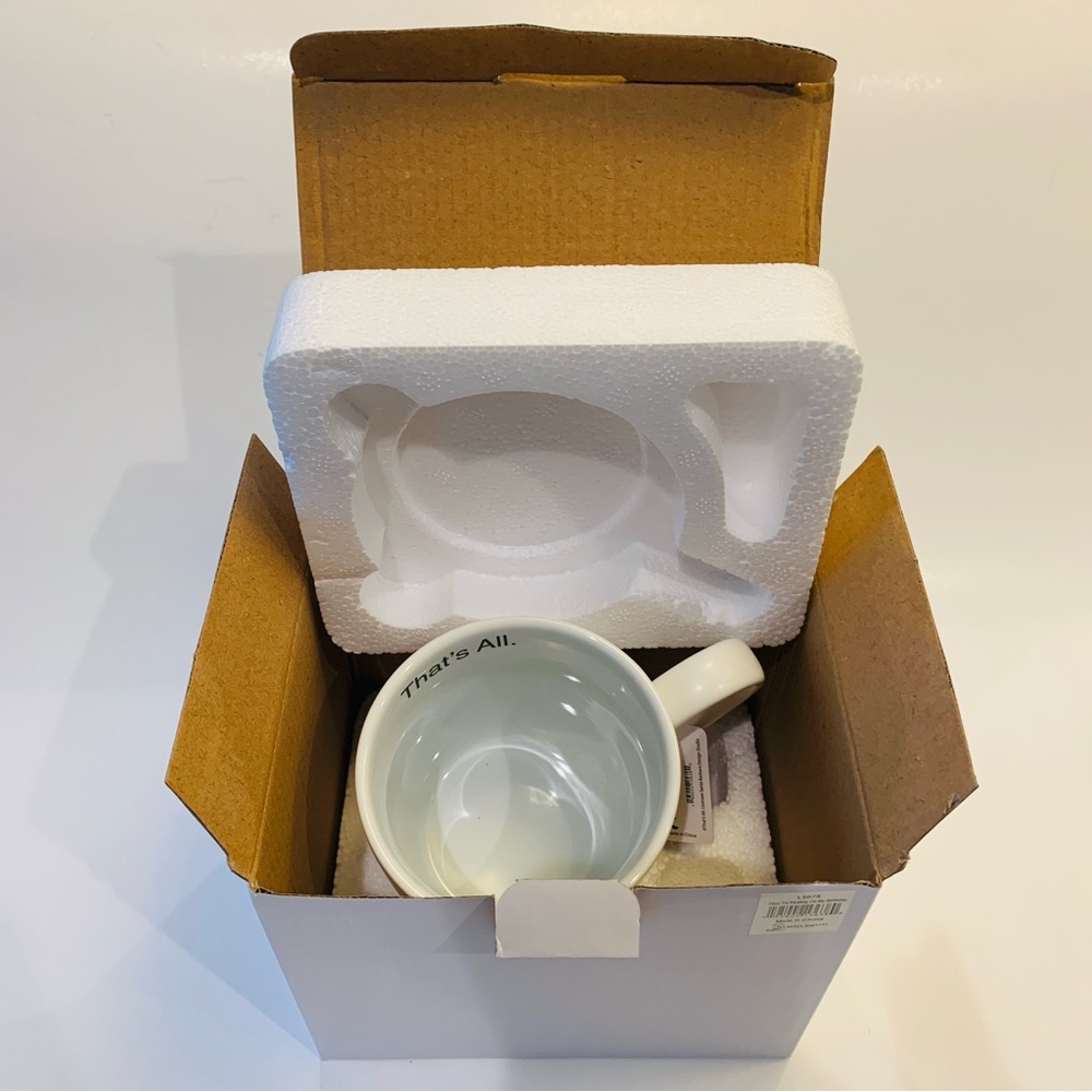 White Ceramic That’s All Mug On My Birthday Drip 16oz NWT - Picture 10 of 10
